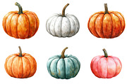 Whimsy Pumpkin Clipart, an Illustration by Daily.Designs (Thumbnail 4 of 5)