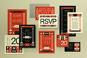 Orange Mystic Wedding Invitation Set, an Invitation Template by graphicook (Thumbnail 1 of 3)