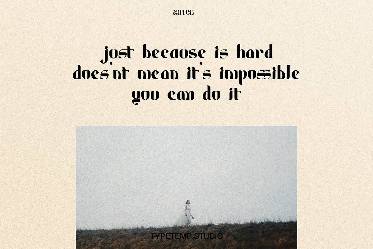 Rutch Display Font, a Serif Font by Typetemp Studio (Photo 15 of 17)