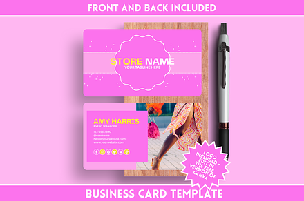 Purple Business Card, a Business Card Template by SunshineStudioBoutique