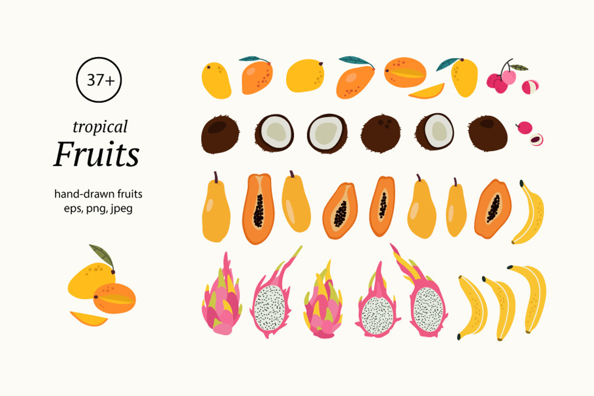 Tropical Fruits, a Food Illustration by Sweet Corner (Photo 1 of 7)