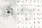 50 Premade botanical logos, a Branding & Logo Template by Merfin (Thumbnail 1 of 5)