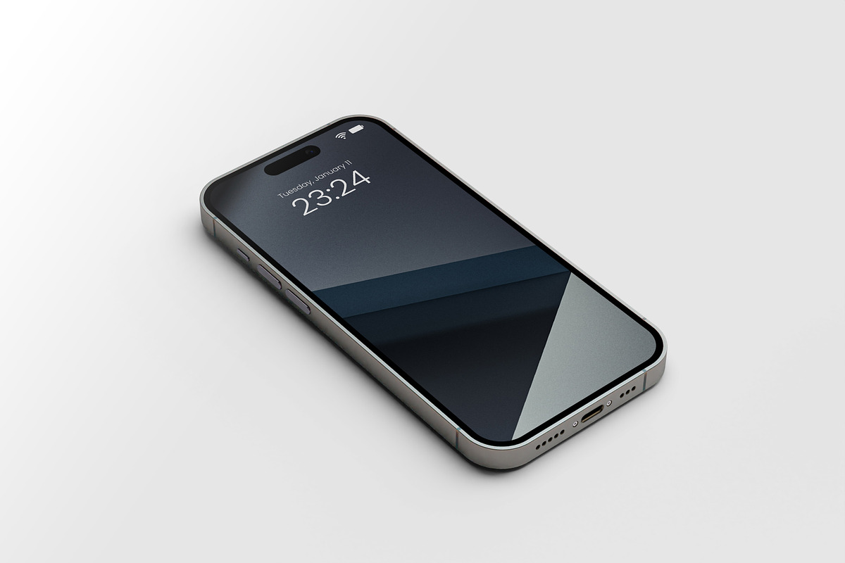iPhone 15 Pro Mockup, a Device Mockup by graphic_keY (Photo 3 of 3)