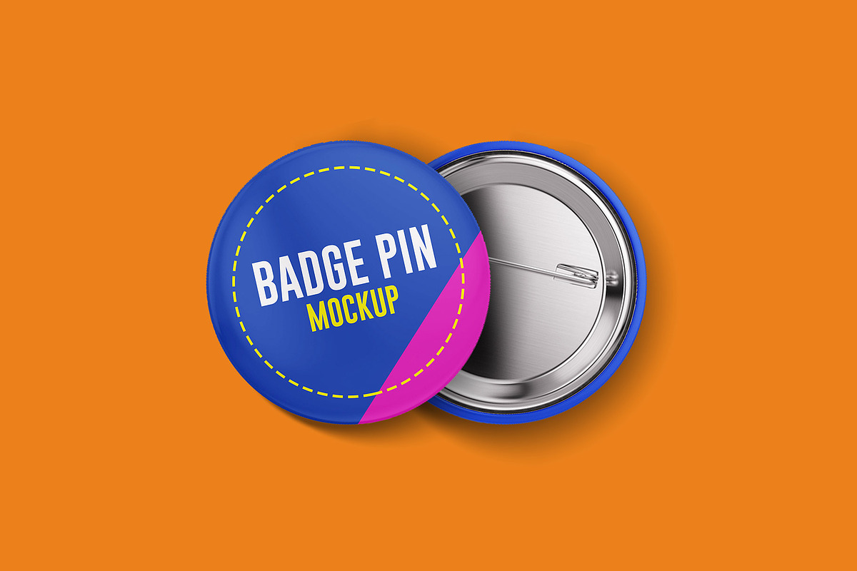 Badge Pin Mockup, a Print Template by Rafoz (Photo 1 of 4)