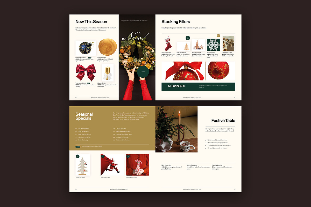 Square Christmas Catalog Template, a Brochure Template by BrandPacks (Photo 5 of 7)