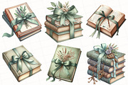 Sage Coquette Bow Book Stack Clipart, an Illustration by OK Design (Thumbnail 4 of 5)