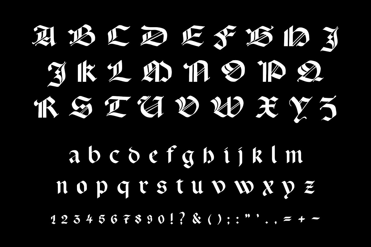 Blackletter Gothic Font Ronna preview 8