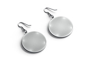 White Round Earring Pair 3D Model, an Object 3D Model by rebrandy (Thumbnail 9 of 9)