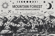 Mountain Forest Hand-drawn Elements, an Illustration by Artolabs (Thumbnail 1 of 10)