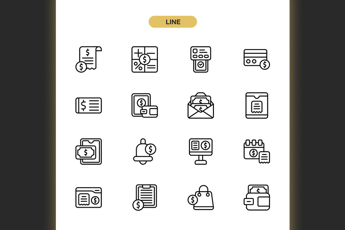 Bill And Payment Icons, an Icon by Spacepixel Creative (Photo 2 of 3)