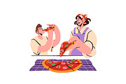 Pizza making, recipe steps set, a Food Illustration by PaperTrident (Thumbnail 8 of 8)