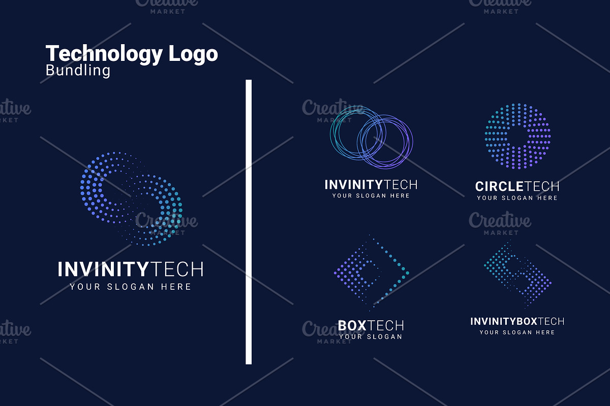 Abstract Tech Digital Logo Bundle, a Branding & Logo Template by Dyn Studio (Photo 1 of 6)