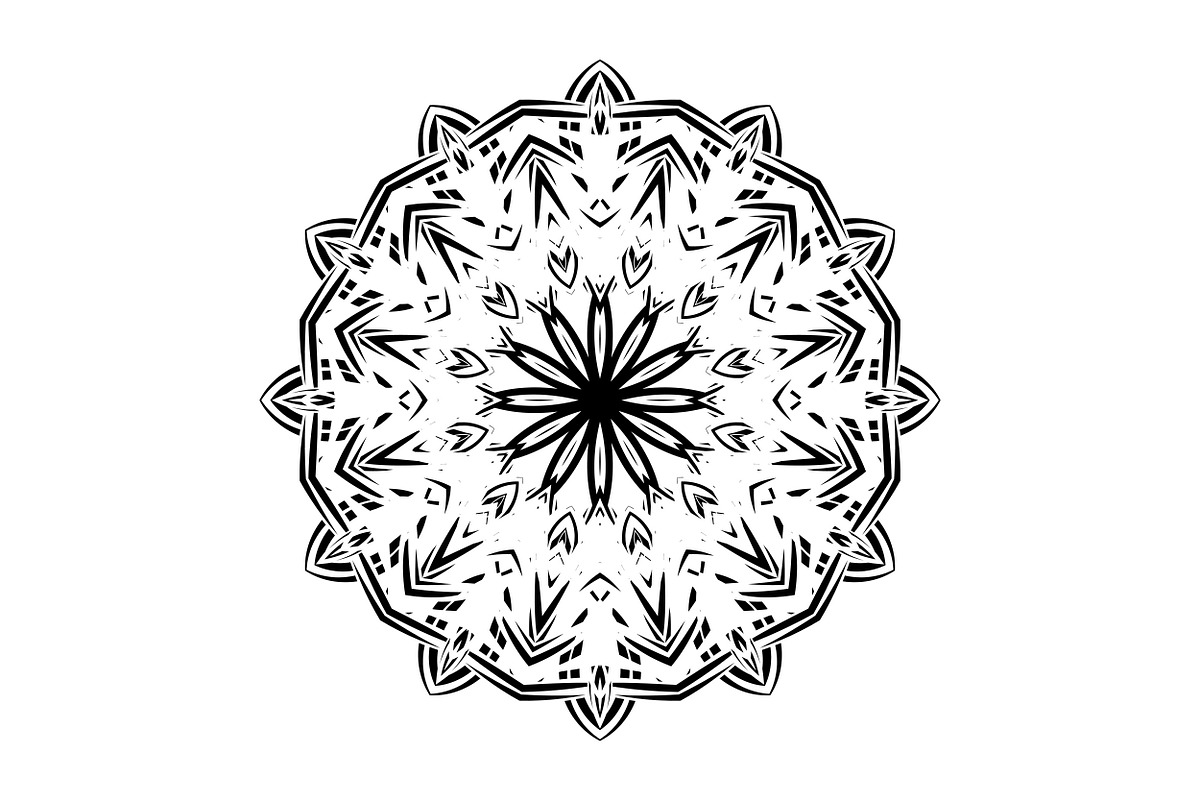 Black White Mandala Illustration Set, a Decorative Illustration by NJ Himel (Photo 5 of 101)