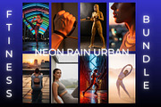 Fitness workout urban Neon Bundle 22, a Sports & Recreation Photo by Olyryk & Aglo (Thumbnail 2 of 3)