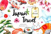 Watercolor set of Japan, a Food Illustration by Vikeriya (Thumbnail 1 of 5)