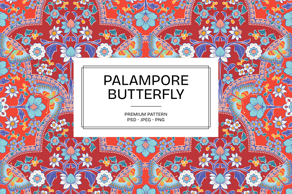 Palampore Butterfly Batik Print, a Pattern Graphic by ASTUDIO (Photo 1 of 5)