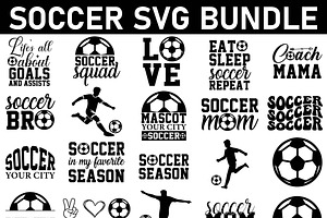 Soccer Mom Quotes SVG Bundle, a Sport Illustration by Digi_Design_World