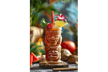Tropical Tiki Drink with Citrus and, a Food & Drink Photo by Lermont51