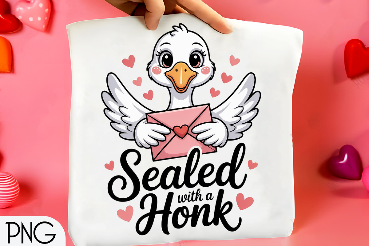 Cute Valentine Goose Design Bundle, an Illustration by RobertsArt (Photo 3 of 10)