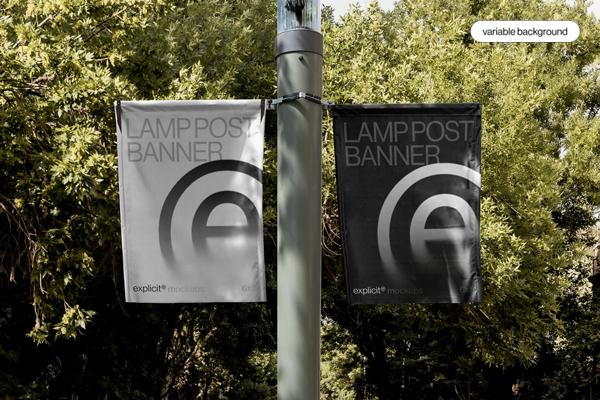 Lamp Post Banner mockup, an Advertising Mockup by ExplicitStudio (Photo 7 of 7)