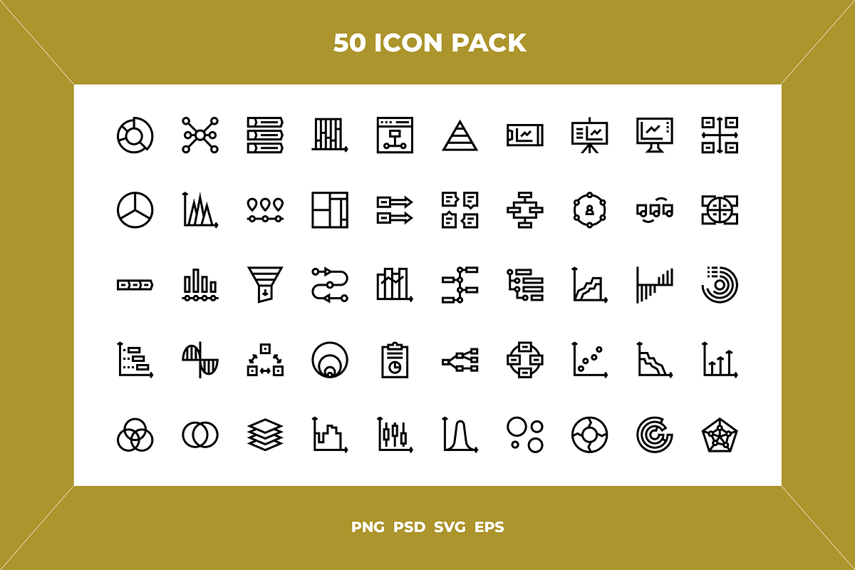 Charts and diagrams icons, an Outline Icon by Wencory (Photo 1 of 2)