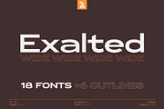 Exalted Wide, a Sans Serif Font by Zafara Studios (Thumbnail 1 of 12)