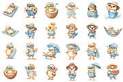 Cute Beach Chick PNG Clipart, an Illustration by designcity5 (Thumbnail 2 of 5)