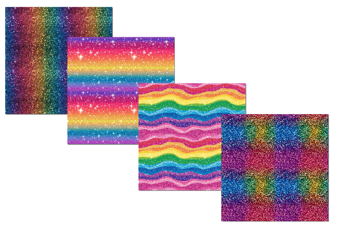 Rainbow Glitter Backgrounds, an Illustration by Designworld (Photo 4 of 4)