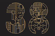 Rulers - numbers, a Symbol Font by Ognjen Pajic (Thumbnail 1 of 3)