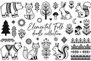 Folk Art Animal Clipart Bundle, a Graphic by PassionPNGcreation (Thumbnail 1 of 6)