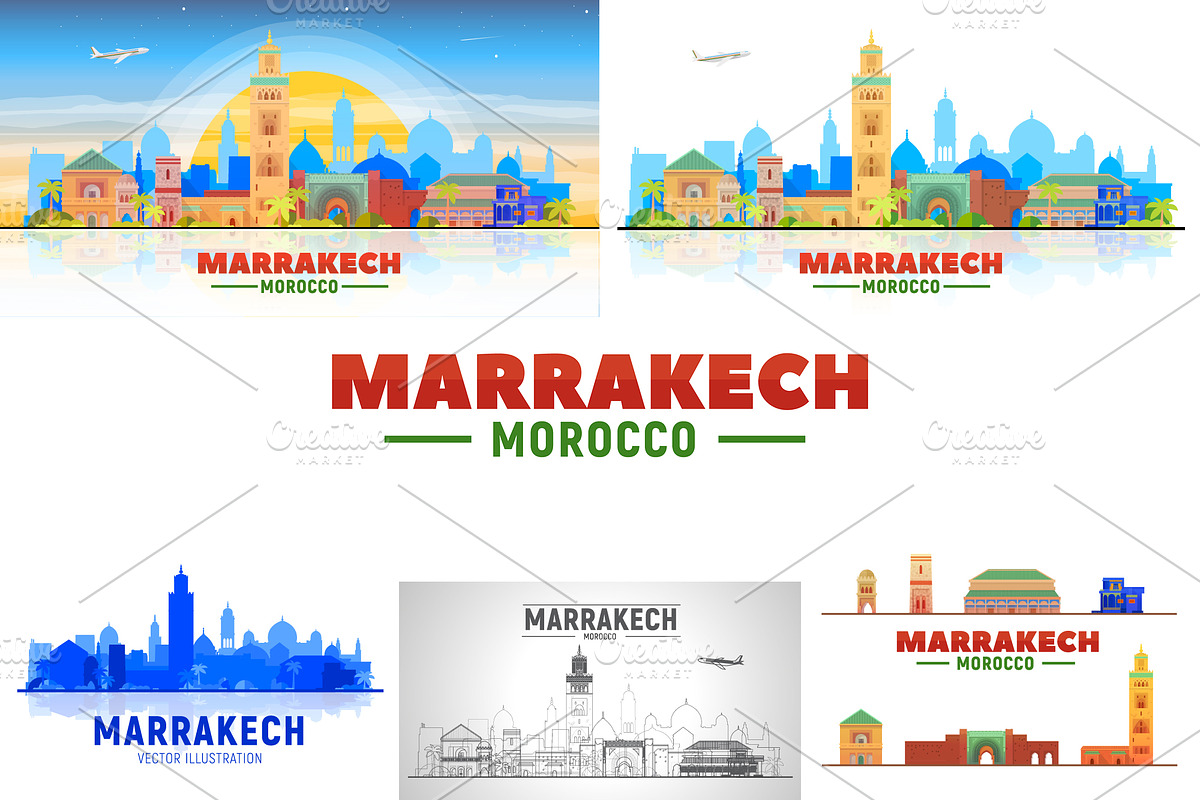 Marrakech Morocco skyline, an Illustration by Sky and glass (Photo 1 of 6)