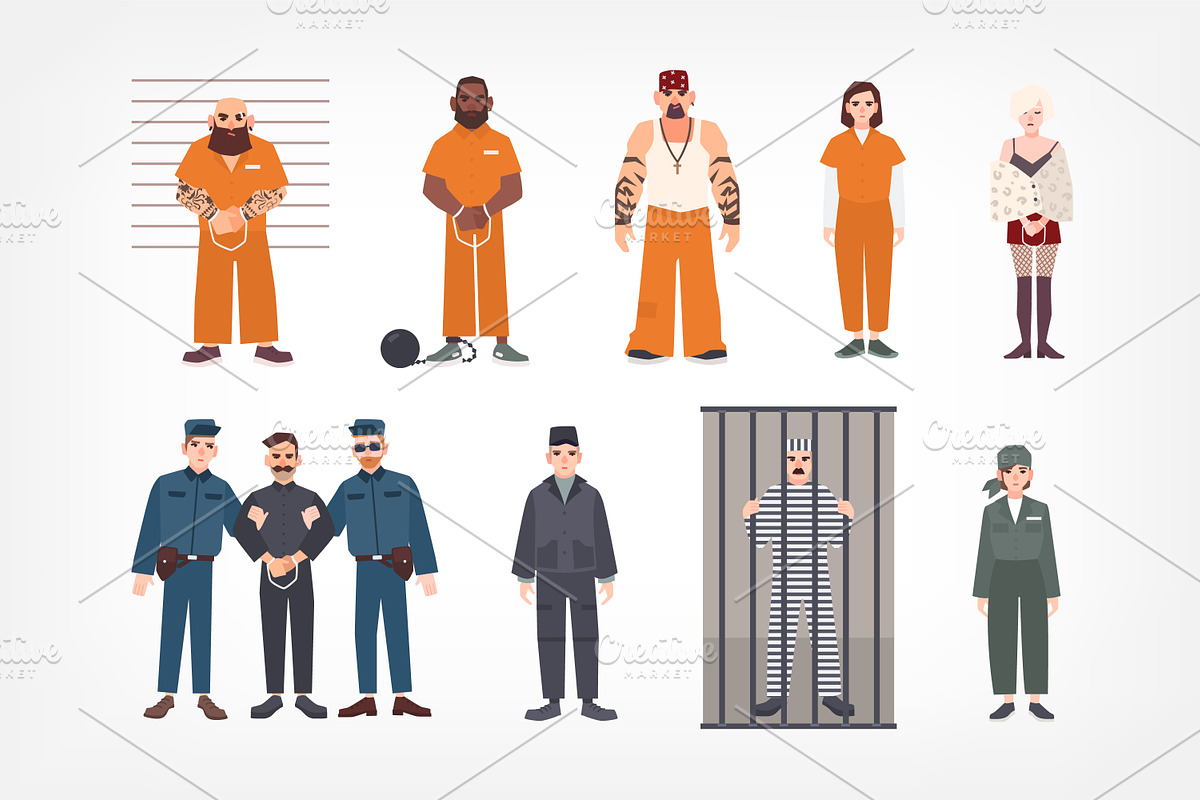 Police station or jail with people, a Person Illustration by Good Studio (Photo 2 of 3)