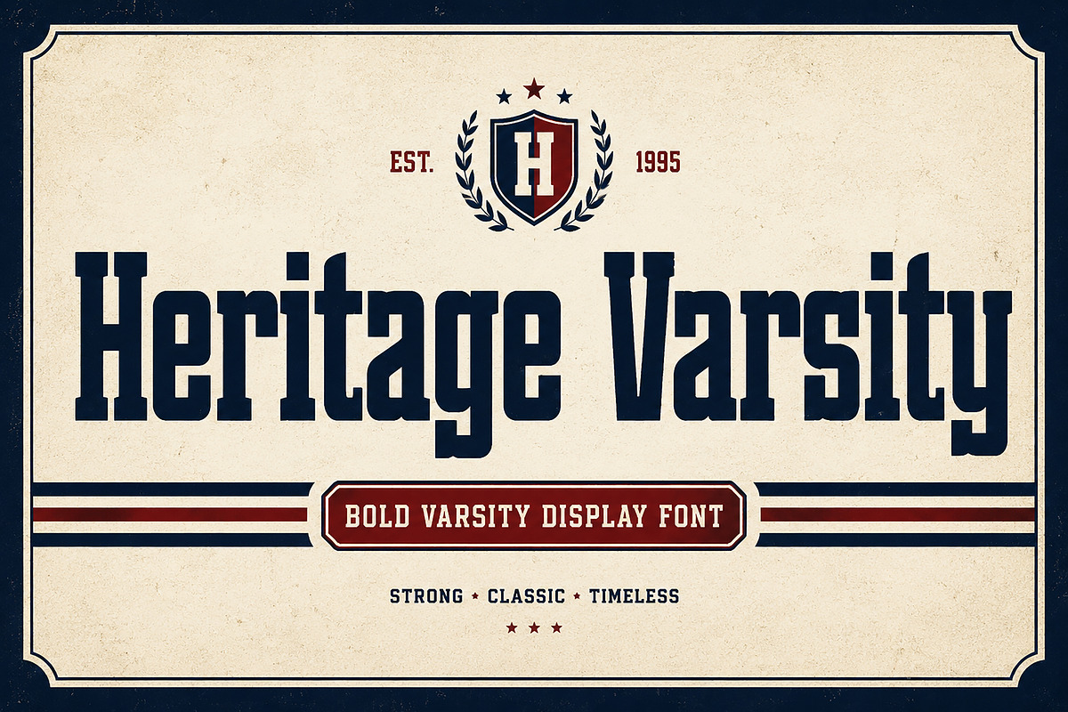 Heritage Varsity, a Script Font by Wow Magic (Photo 1 of 4)