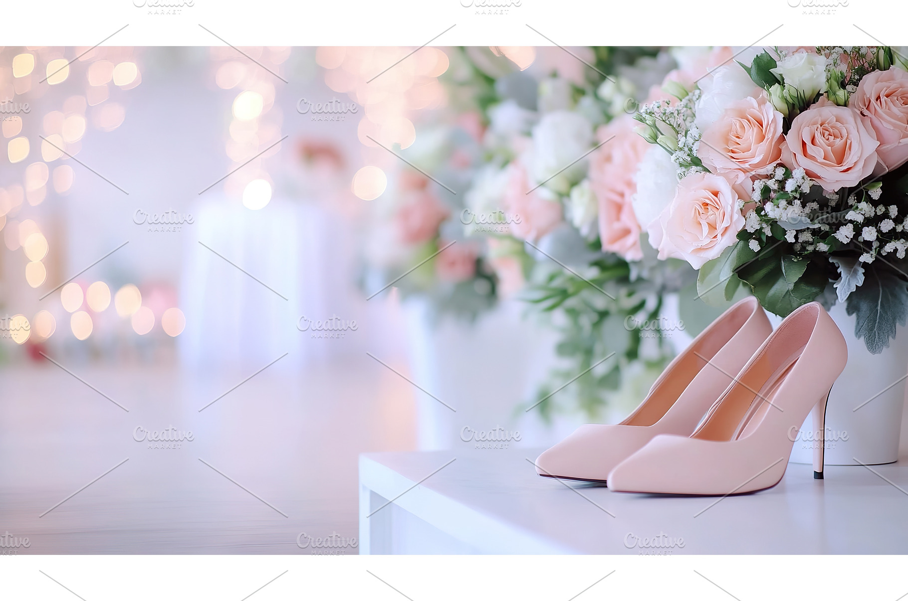 Pair of pastel pink high heels, a Nature Photo by Lermont51