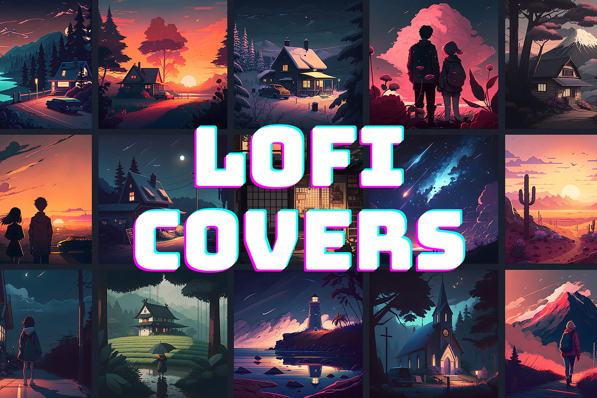 Lofi Music Album Covers Artworks, a Wallpaper Graphic by Cam' Studio (Photo 1 of 7)