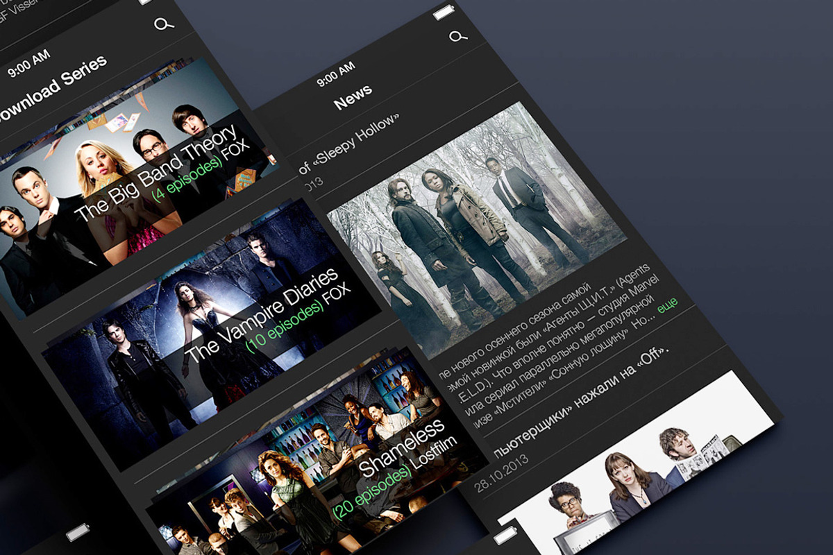 TV SHOWS APP, an App Template by ALEX BENDER UI STORE (Photo 3 of 4)