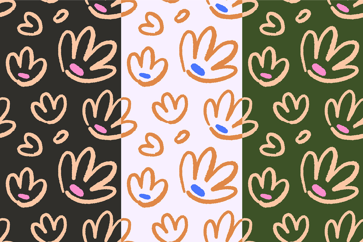 Abstract floral seamless pattern set, a Pattern Graphic by Good Studio (Photo 4 of 24)