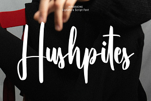Hushpites Condensed Script Font