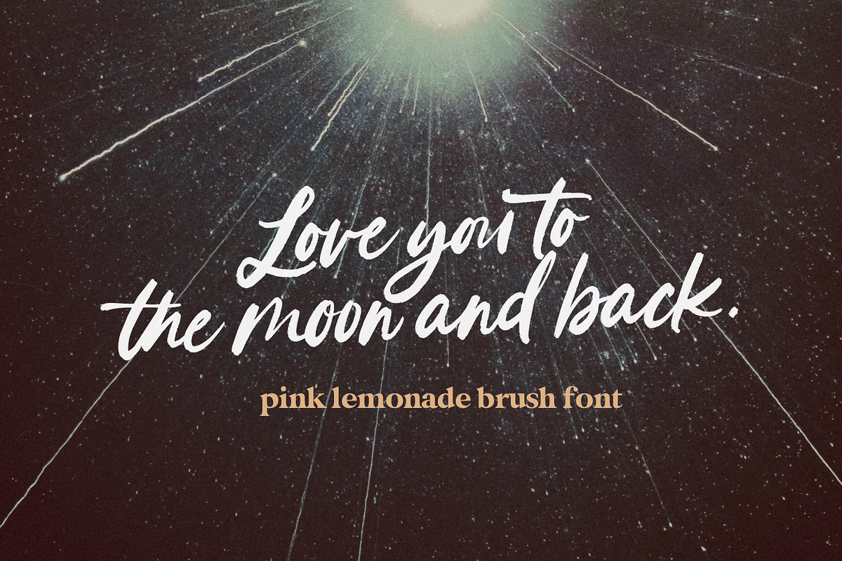 Pink Lemonade Brush Font preview 4
