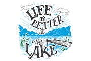 7 Lake Hand Lettering Signs, a Decorative Illustration by Paul Lesser (Thumbnail 8 of 8)
