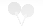Round Paper Hand Fan Set Mockup, a Product Mockup by McLittle Stock (Thumbnail 2 of 2)