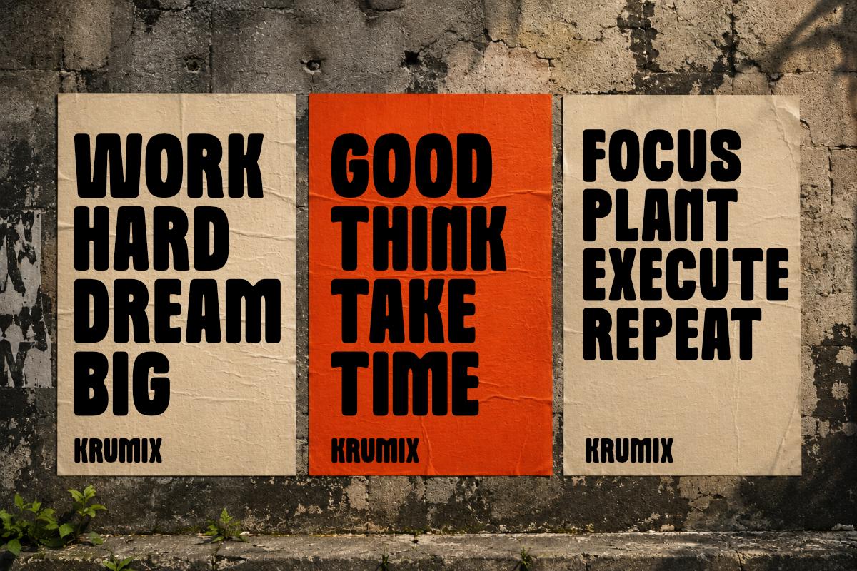 Krumix Bold Condensed Display Font, a Sans Serif Font by Muksal Creative (Photo 10 of 12)