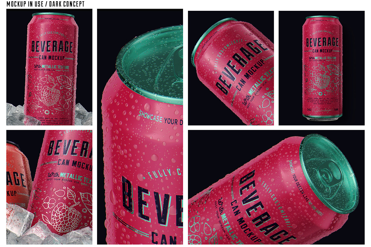 24oz-710ml Can Mockup, an Advertising Mockup by HexenDesigns (Photo 6 of 11)