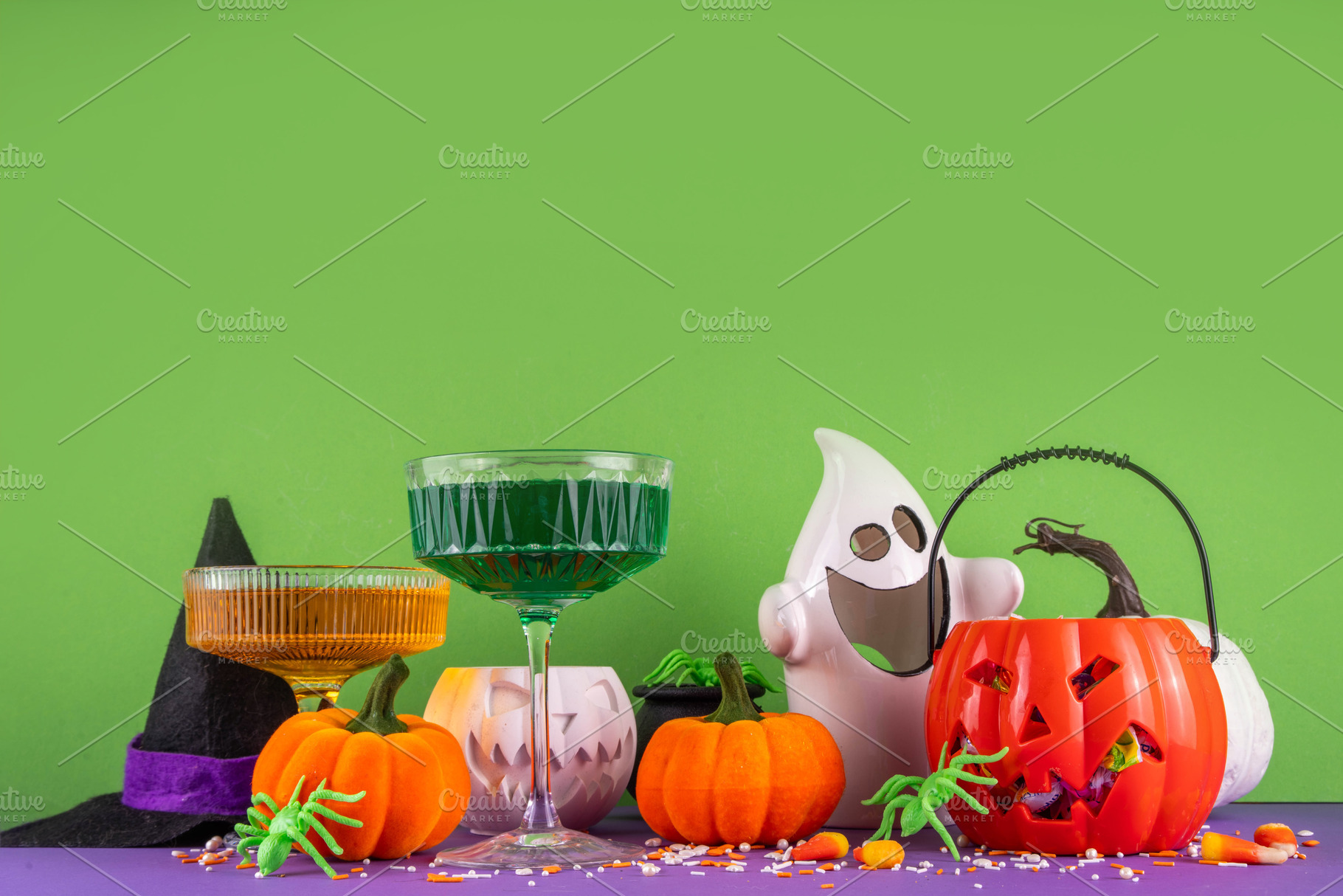 High colored bright Halloween greeting card background, Hallowee, a Holiday Photo by Rimma
