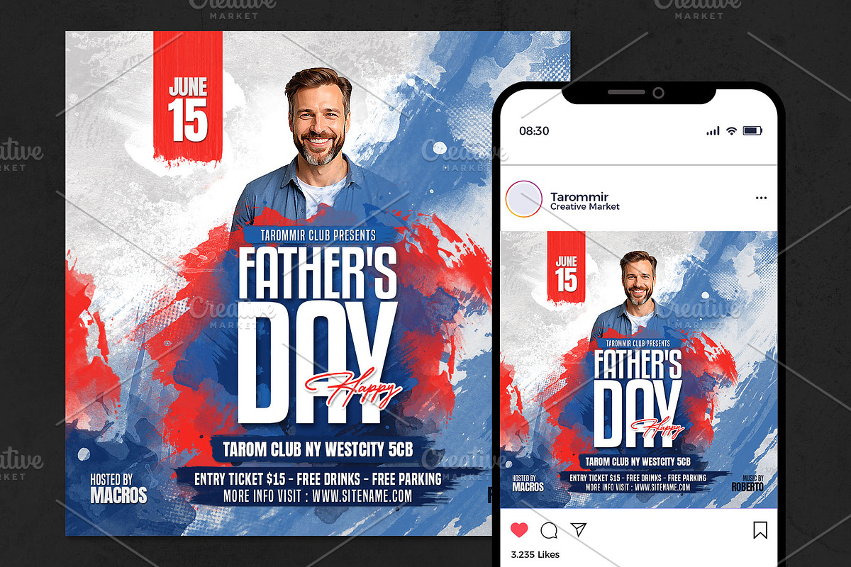 Father's Day Flyer, a Flyer Template by Tarommir (Photo 2 of 3)