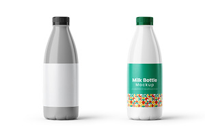 Milk Bottle Mockup, a Product Mockup by Mockupfit