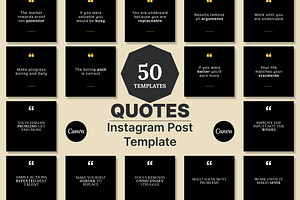 Powerful 50 Black Insatgram Template