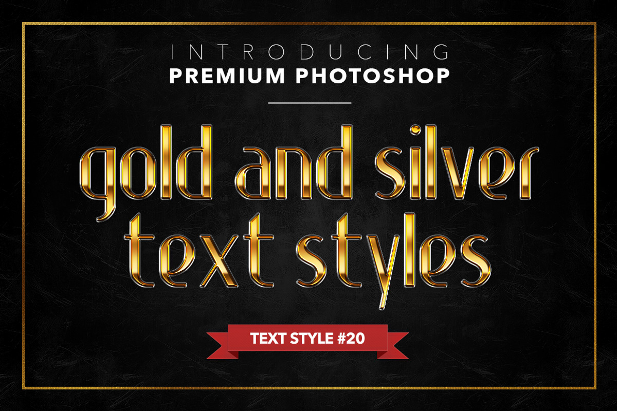 Gold & Silver #1 - 20 Text Styles, a Layer Style Add-On by Jonas Stensgaard (Photo 21 of 23)