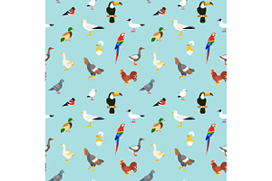 Birds Seamless Pattern.