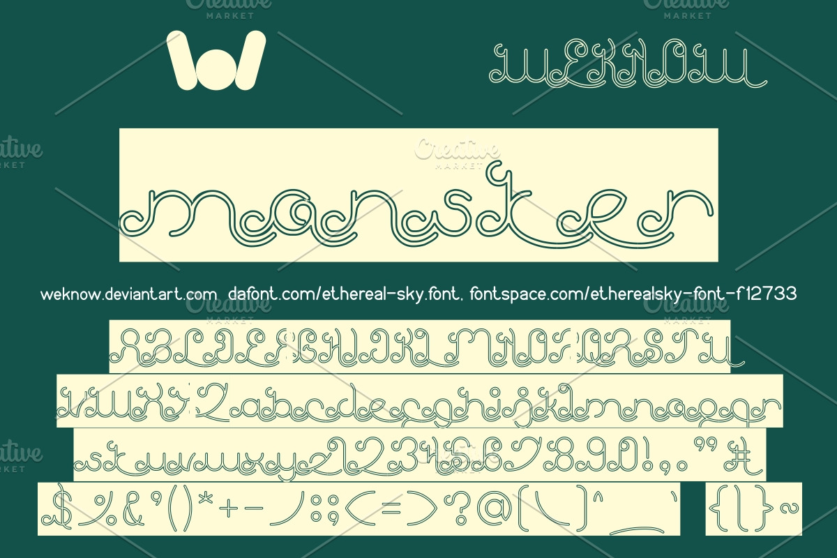 ethereal sky font preview 6